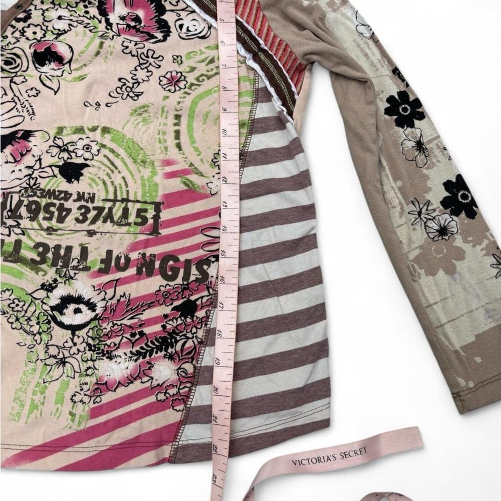 ✨RARE VINTAGE VANILLA SUGAR ARTSY COOL PATCHWORK LONG SLEEVE TOP SMALL✨ - Picture 6 of 8